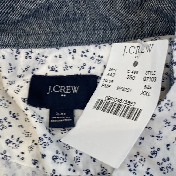 J. Crew Factory Men’s Lightweight Casual Button Down Cotton Shirt NWT Sz XXL - Picture 3 of 10
